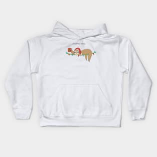 Christmas Cheers Sloth Kids Hoodie